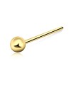 2.5mm Ball Shaped Silver Straight Nose Stud NSKA-63